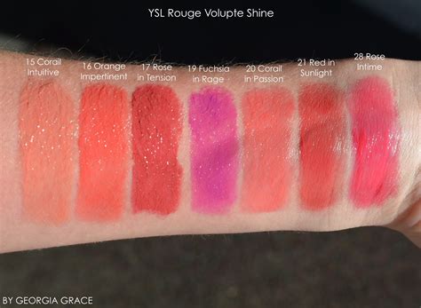 ysl rouge volupte shine 46 swatch|ysl rouge volupte shine 121.